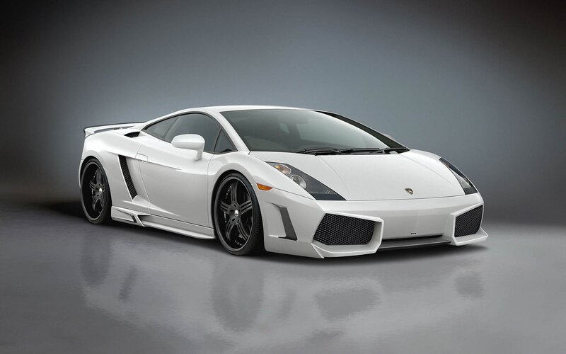 white Lamborghini sports car