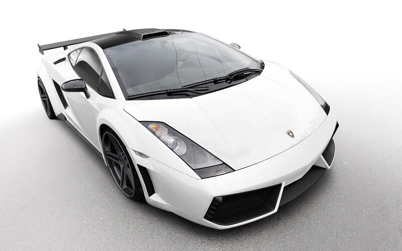 white Lamborghini sports car