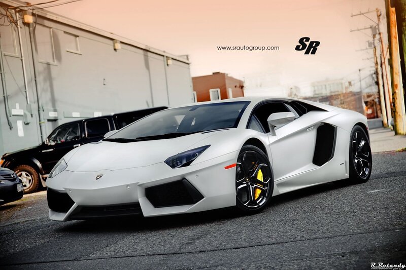 white lamborghini sports car