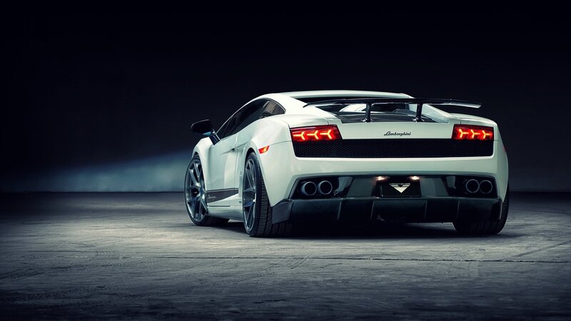 white lamborghini sports car
