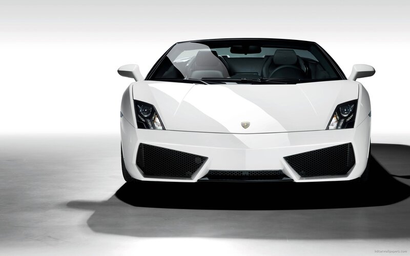 white lamborghini sports car