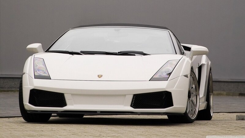 white lamborghini sports car