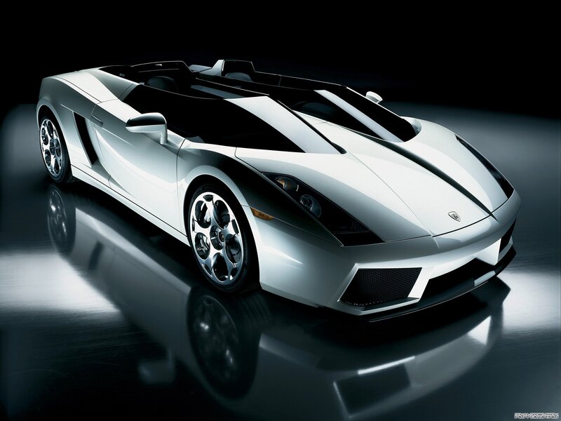White Lamborghini sports car