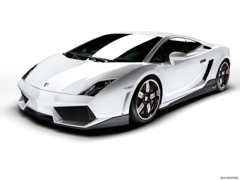 white lamborghini sports car
