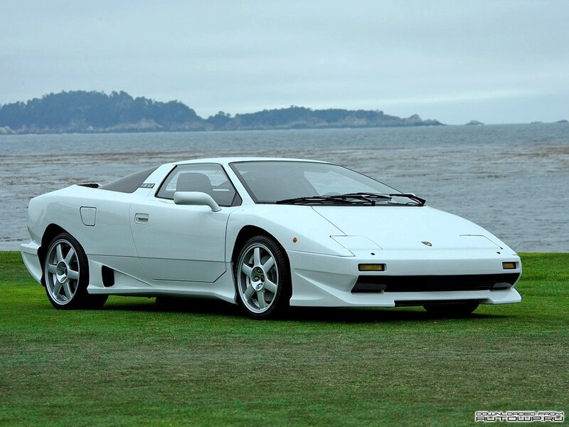 White Lamborghini sports car