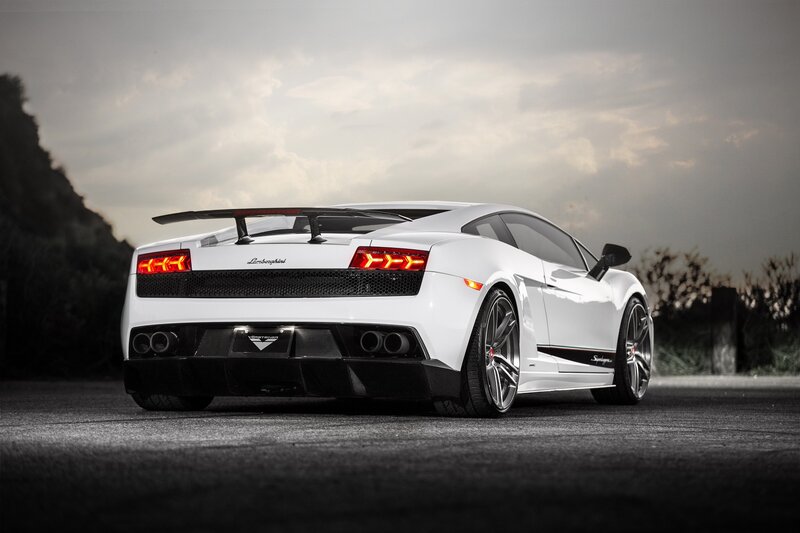 white lamborghini sports car