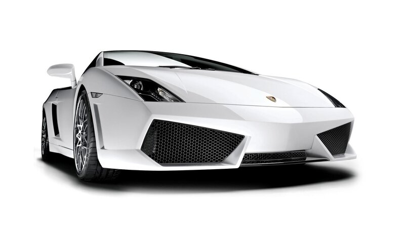 white lamborghini sports car