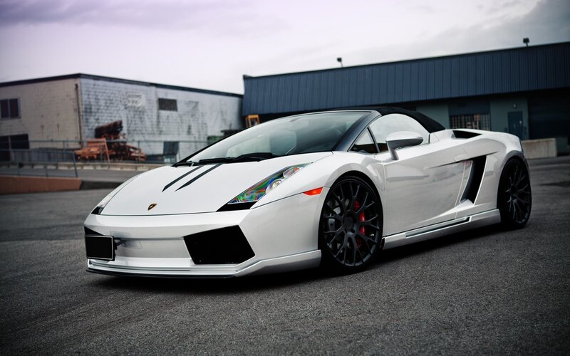 white lamborghini sports car