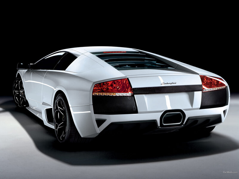 white lamborghini sports car