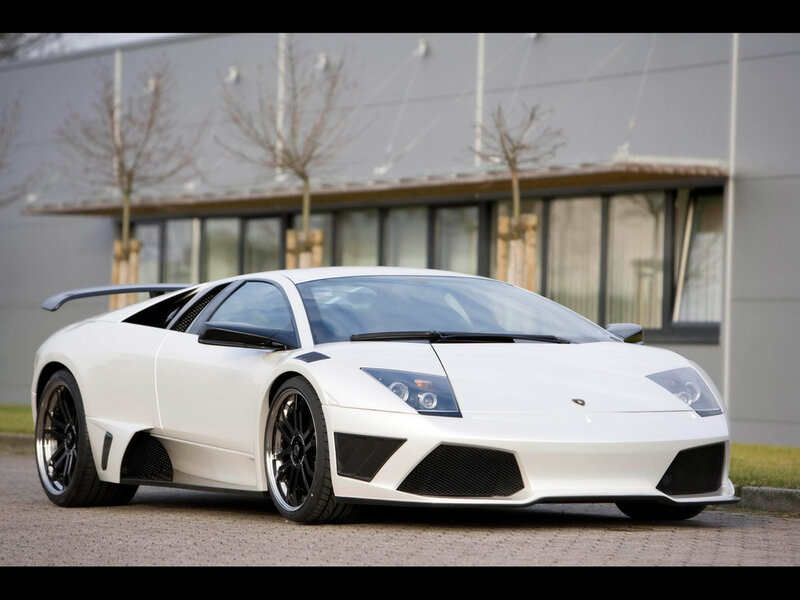 white lamborghini sports car