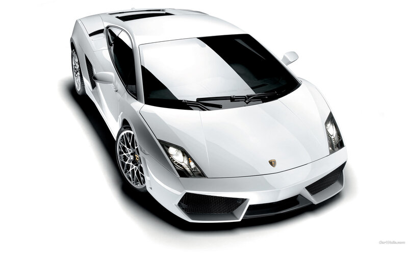 white lamborghini sports car