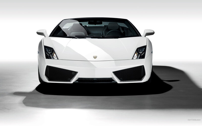 white lamborghini sports car