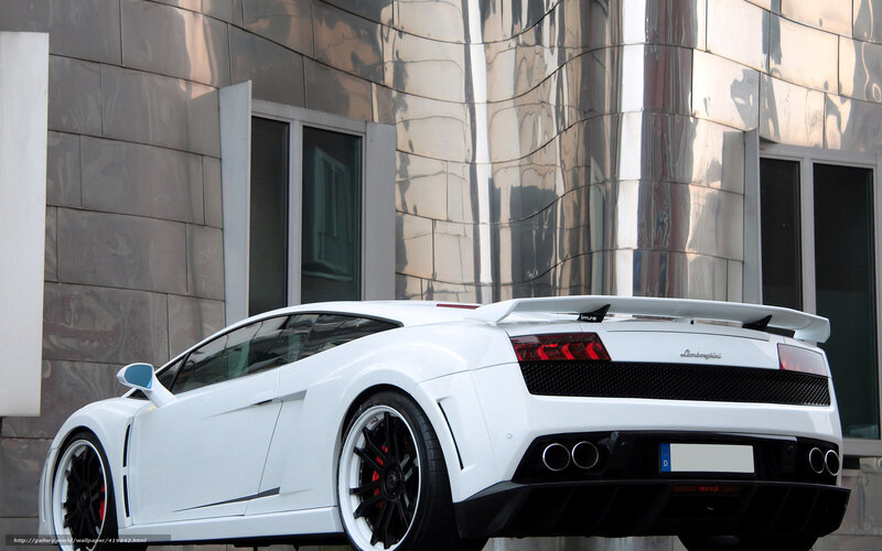 White Lamborghini sports car