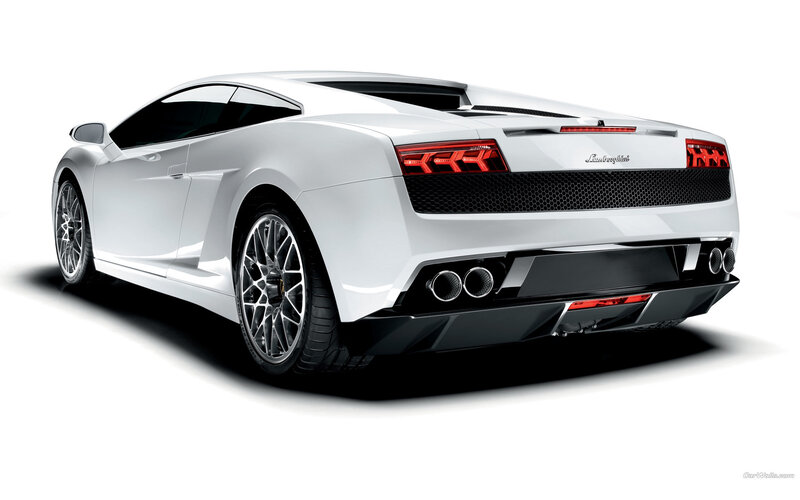 white lamborghini sports car