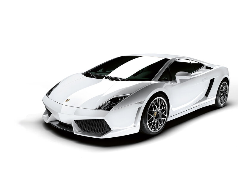 white lamborghini sports car