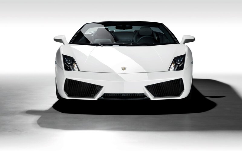 white lamborghini sports car