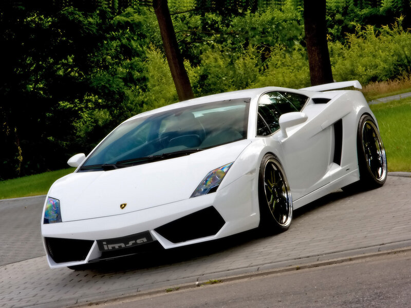 white lamborghini sports car