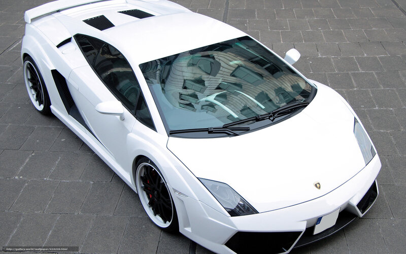 white Lamborghini sports car