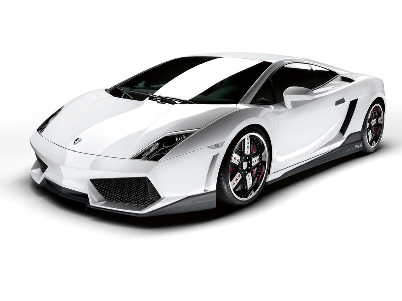 white lamborghini sports car