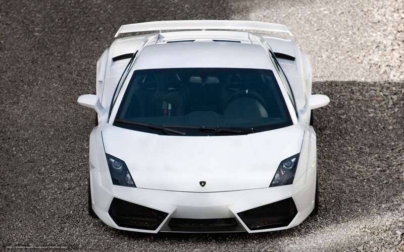 white Lamborghini sports car