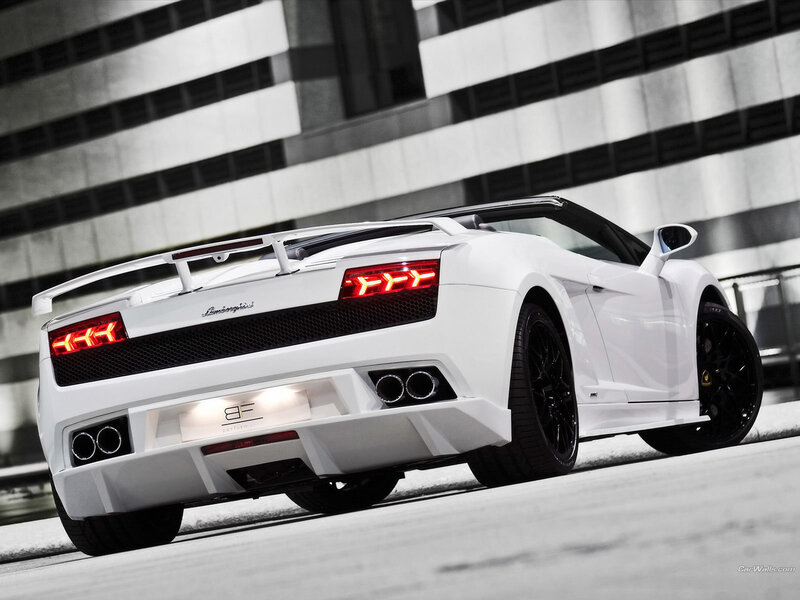 white lamborghini sports car