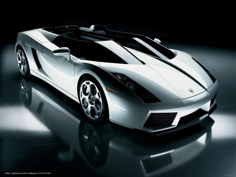 White Lamborghini sports car