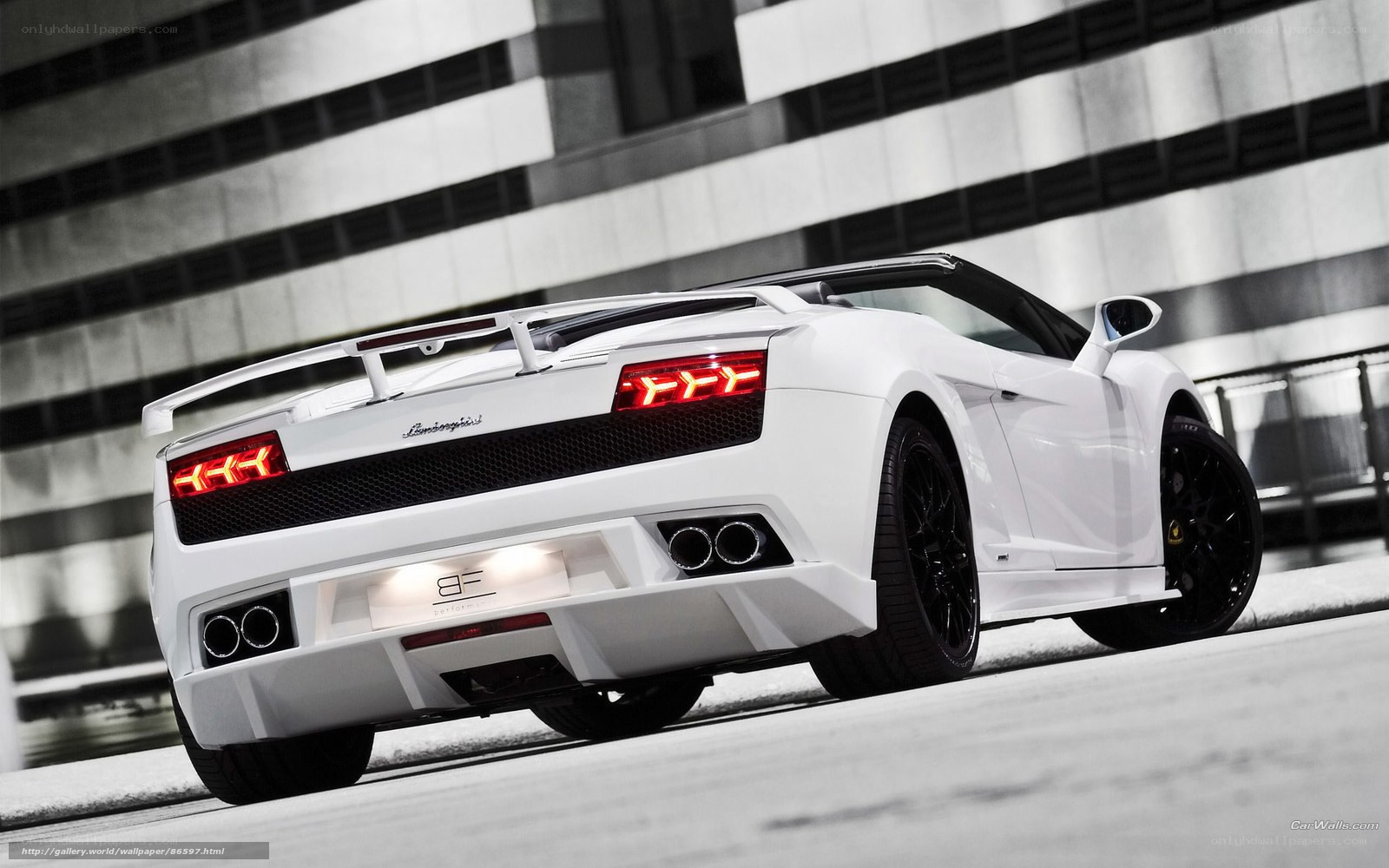 white lamborghini sports car