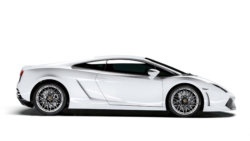 white lamborghini sports car