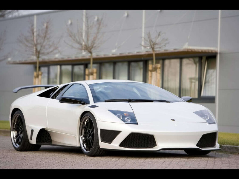 white lamborghini sports car