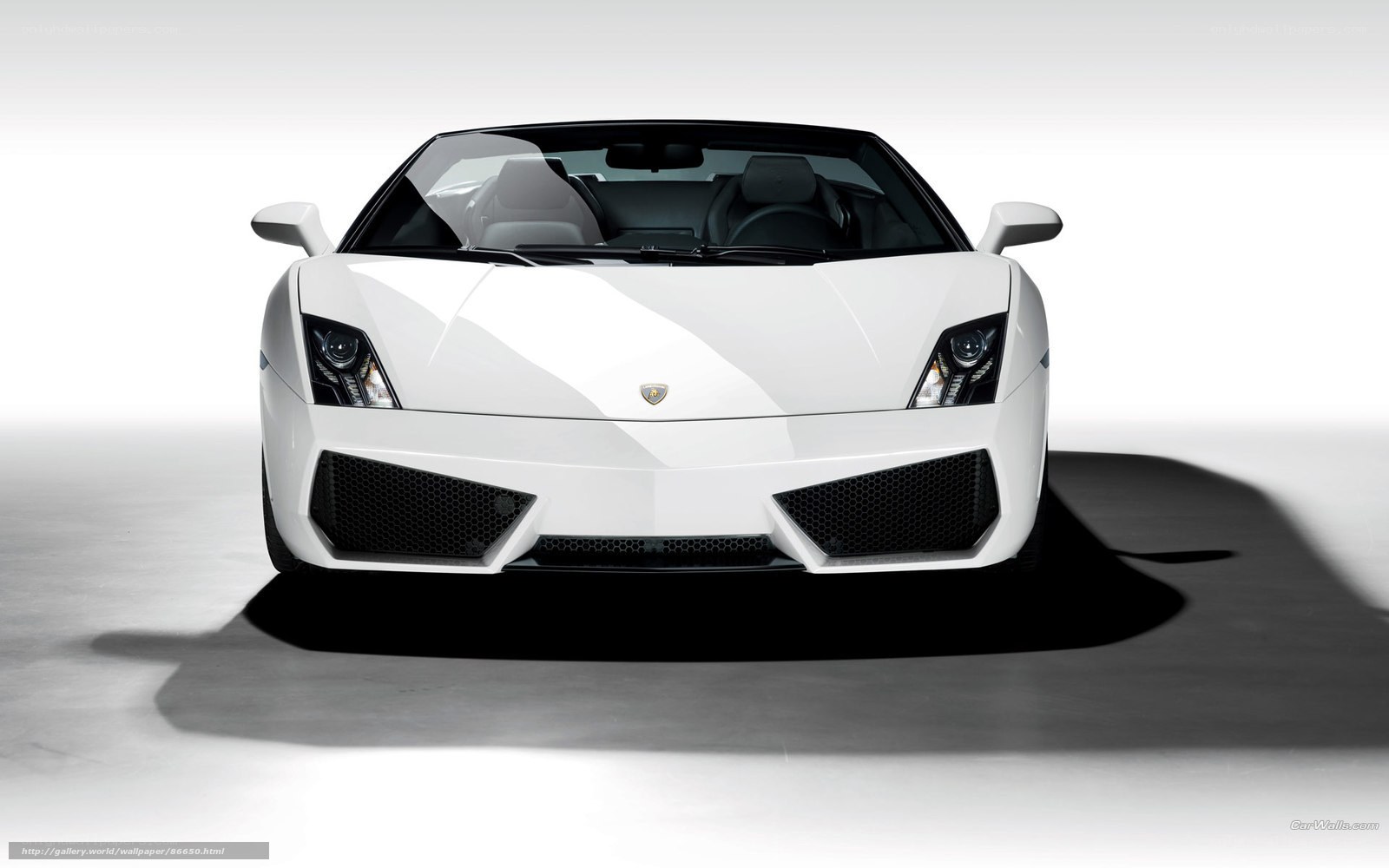 White Lamborghini sports car