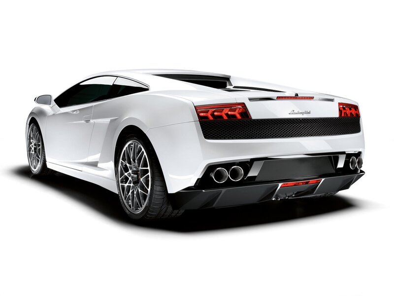 white lamborghini sports car