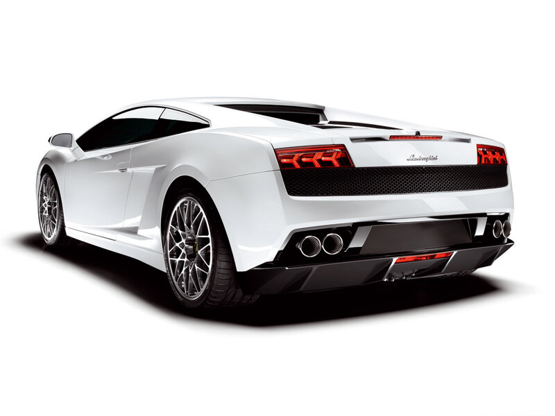 white lamborghini sports car