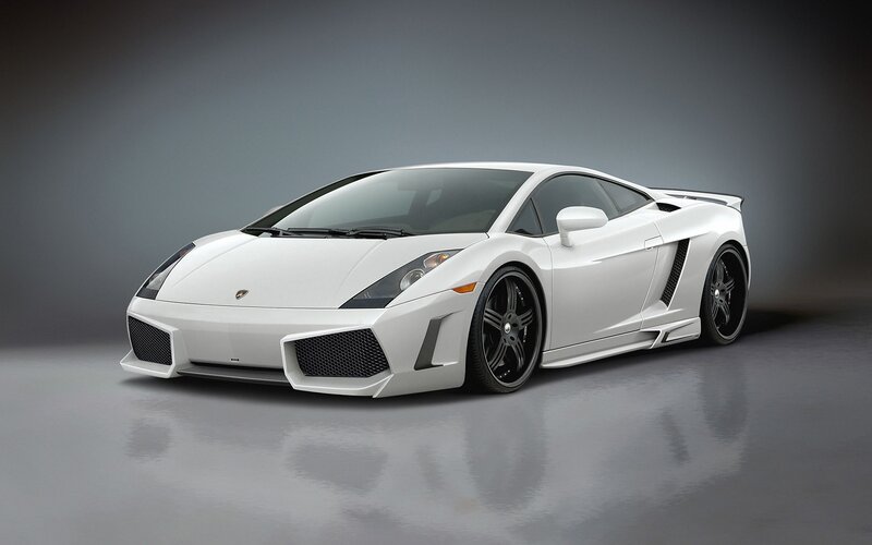 white lamborghini sports car