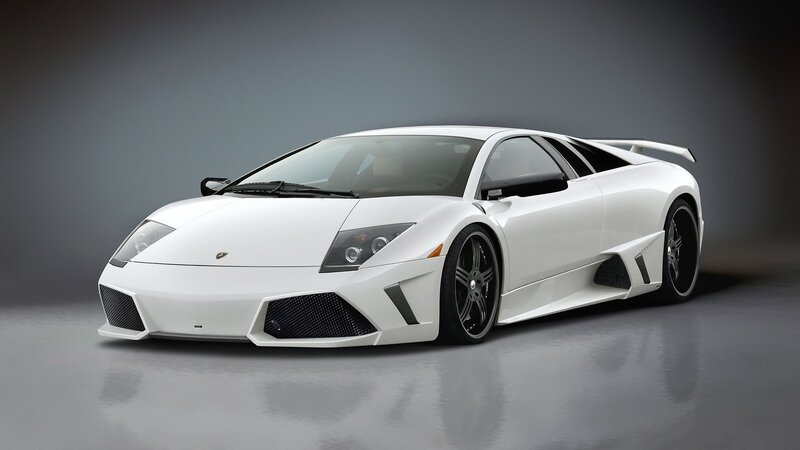 white lamborghini sports car