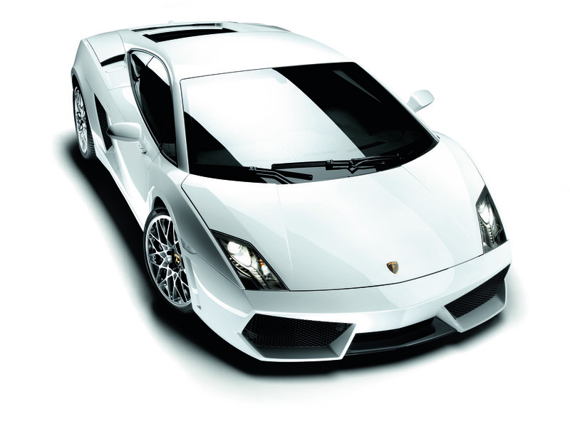 white lamborghini sports car
