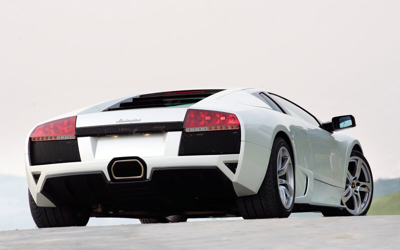 White Lamborghini Sports Car — Calm
