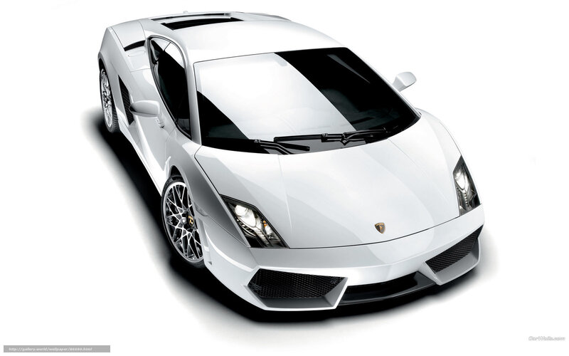 White Lamborghini Sports Car — Clean