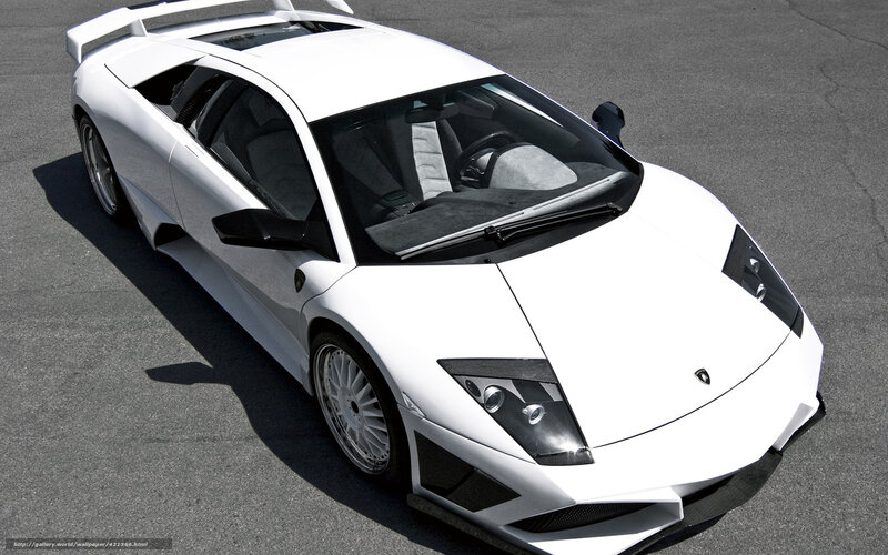 White Lamborghini Sports Car — Dramatic, Afternoon, Photograph, Asphalt