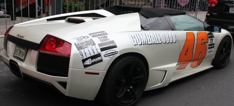 white lamborghini with decals