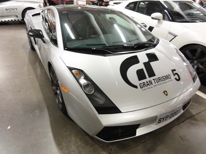 White Lamborghini with Gran Turismo branding