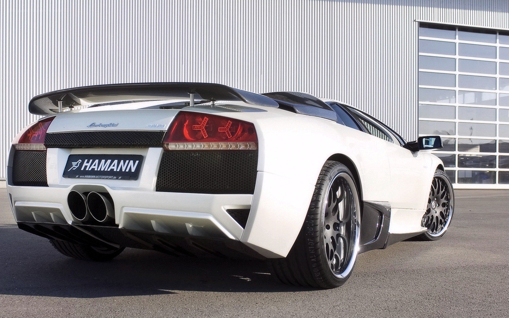 white lamborghini with hamann body kit