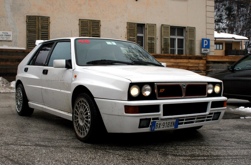 white lancia delta hf integrale