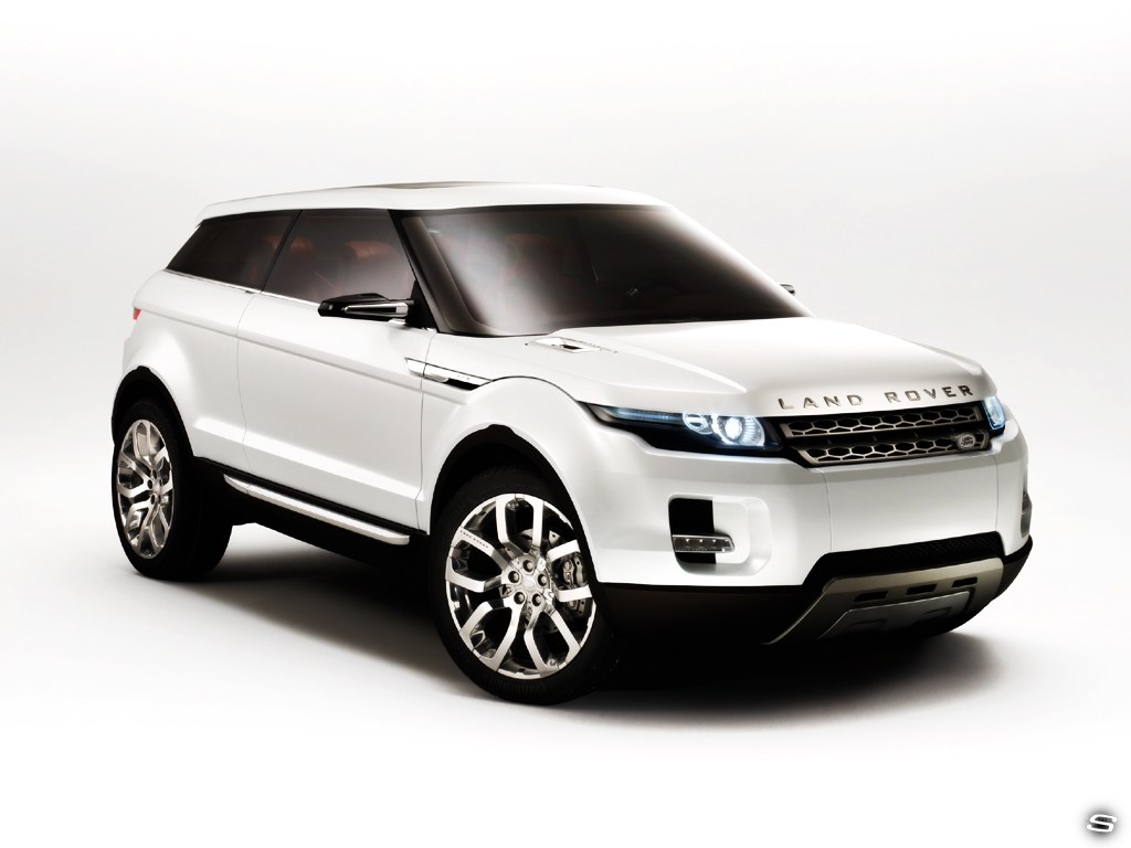 White Land Rover concept car