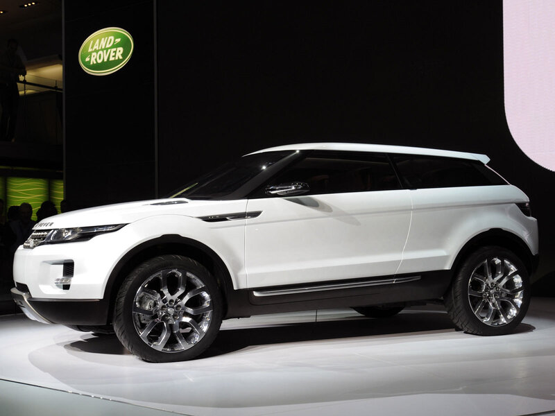 White Land Rover concept car