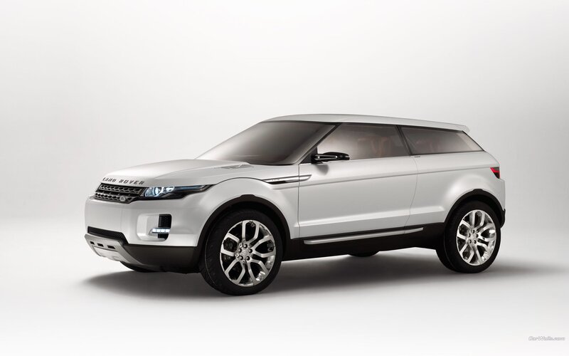 White Land Rover concept car