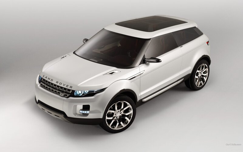 White Land Rover Concept Car