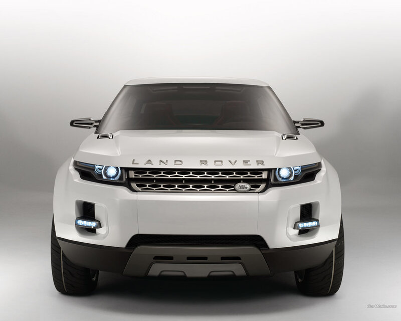 White Land Rover Concept — Neutral, Photograph, Car, Headlights, Grille, Black