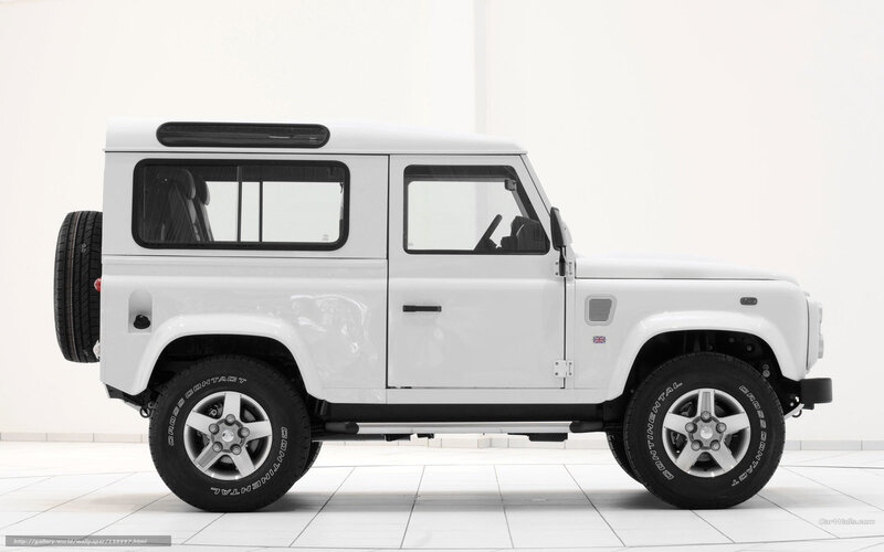 White Land Rover Defender — Neutral, Photograph, Tire
