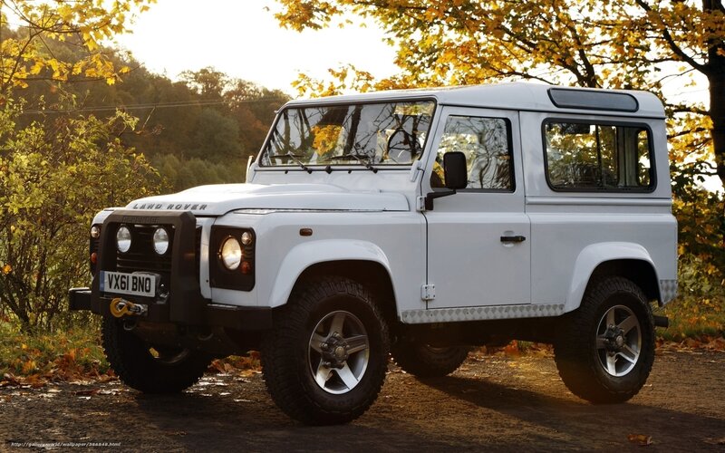 White Land Rover Defender — Serene