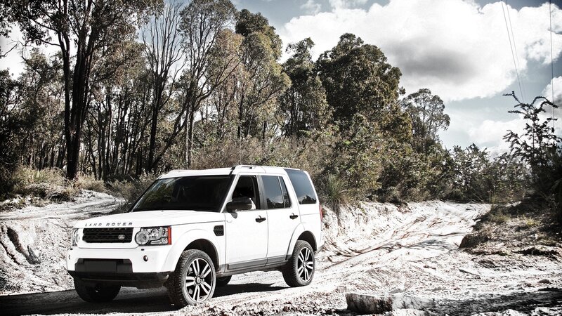 White Land Rover Suv — Outdoor, Afternoon